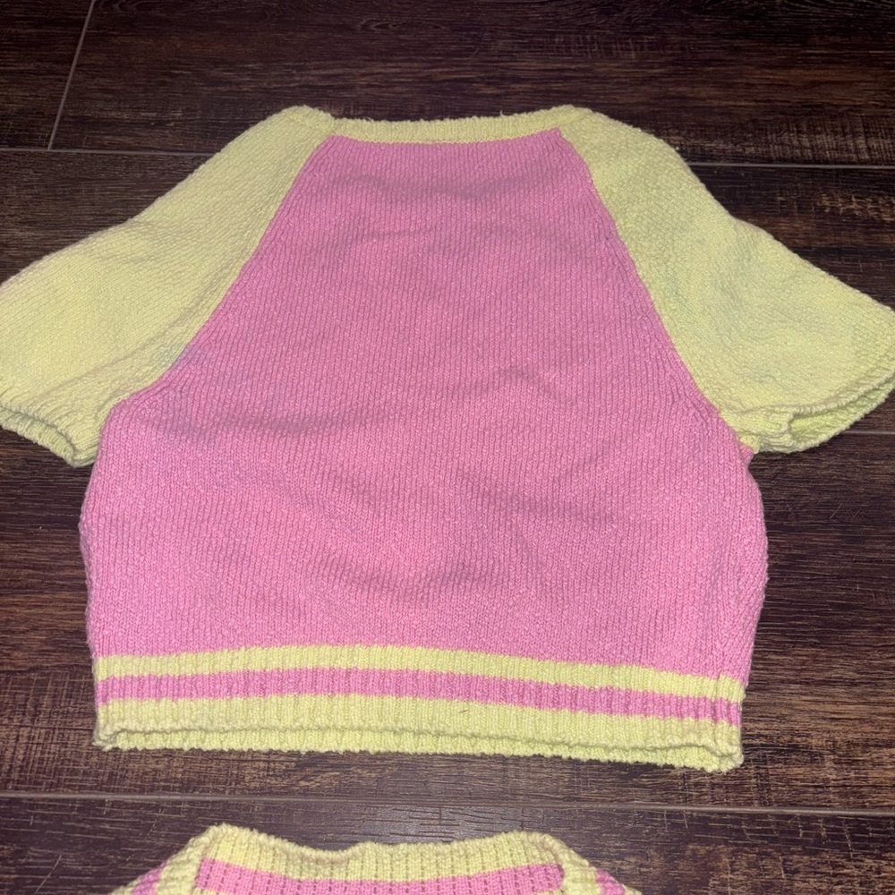Free People Ty Cropped Sweater & High Waist Maxi Skirt Color Block Set READ - Picture 9 of 10